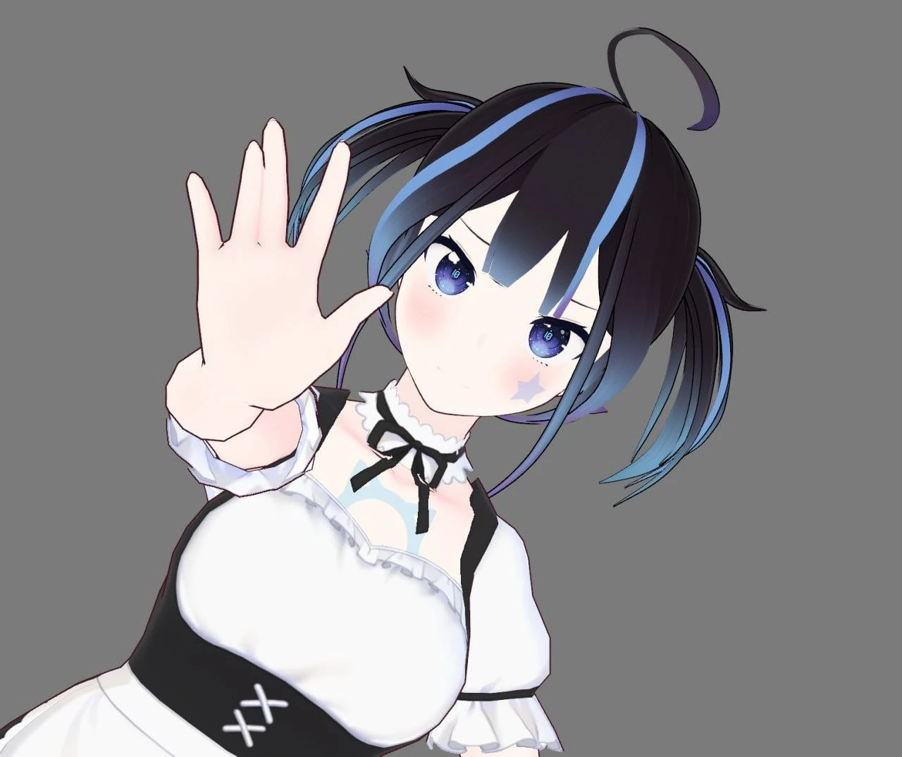 Cyan Nyan in maid dress 2 by @jupiterbjy