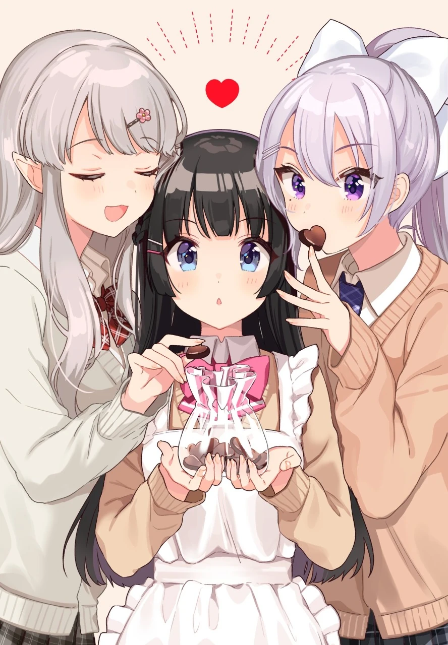 Elu, Tsukino Mito and Higuchi Kaede