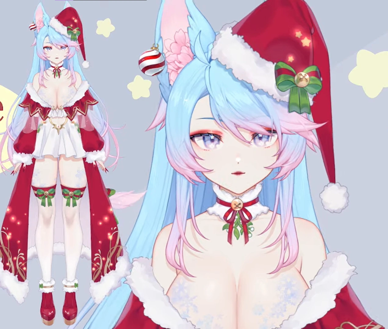 Silvervale Christmas 2022 Outfit Reference (illustrated by Beyumi__ and rigged by suiika___)