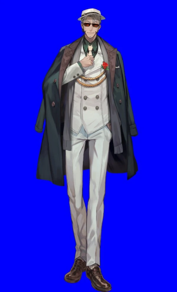 White Day Costume with Sunglasses