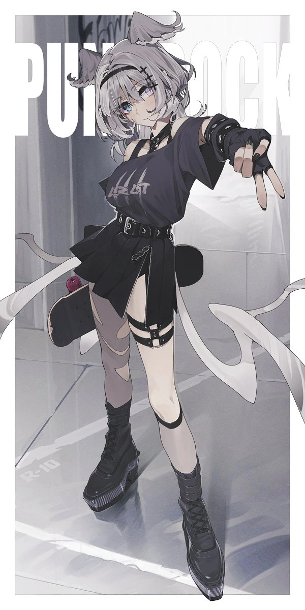 Gothic Punk-Style Outfit Illustration<br>by Kamamesigogo Maru