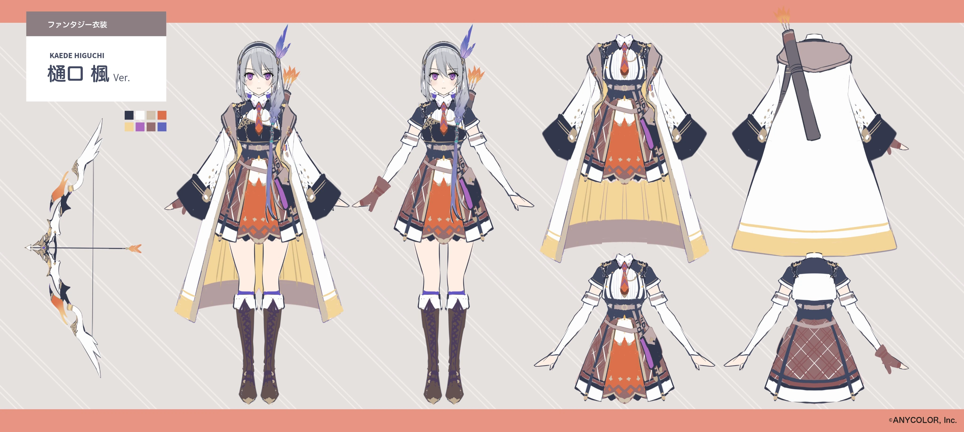 Fantasy costume reference sheet<br>by necomi