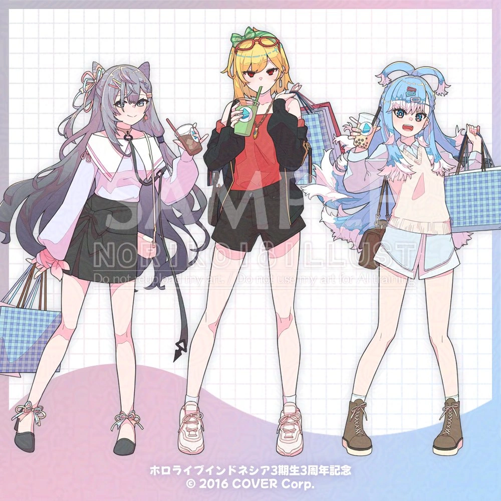 holo3ro 3rd Anniversary Goods Illustration by Norikoi