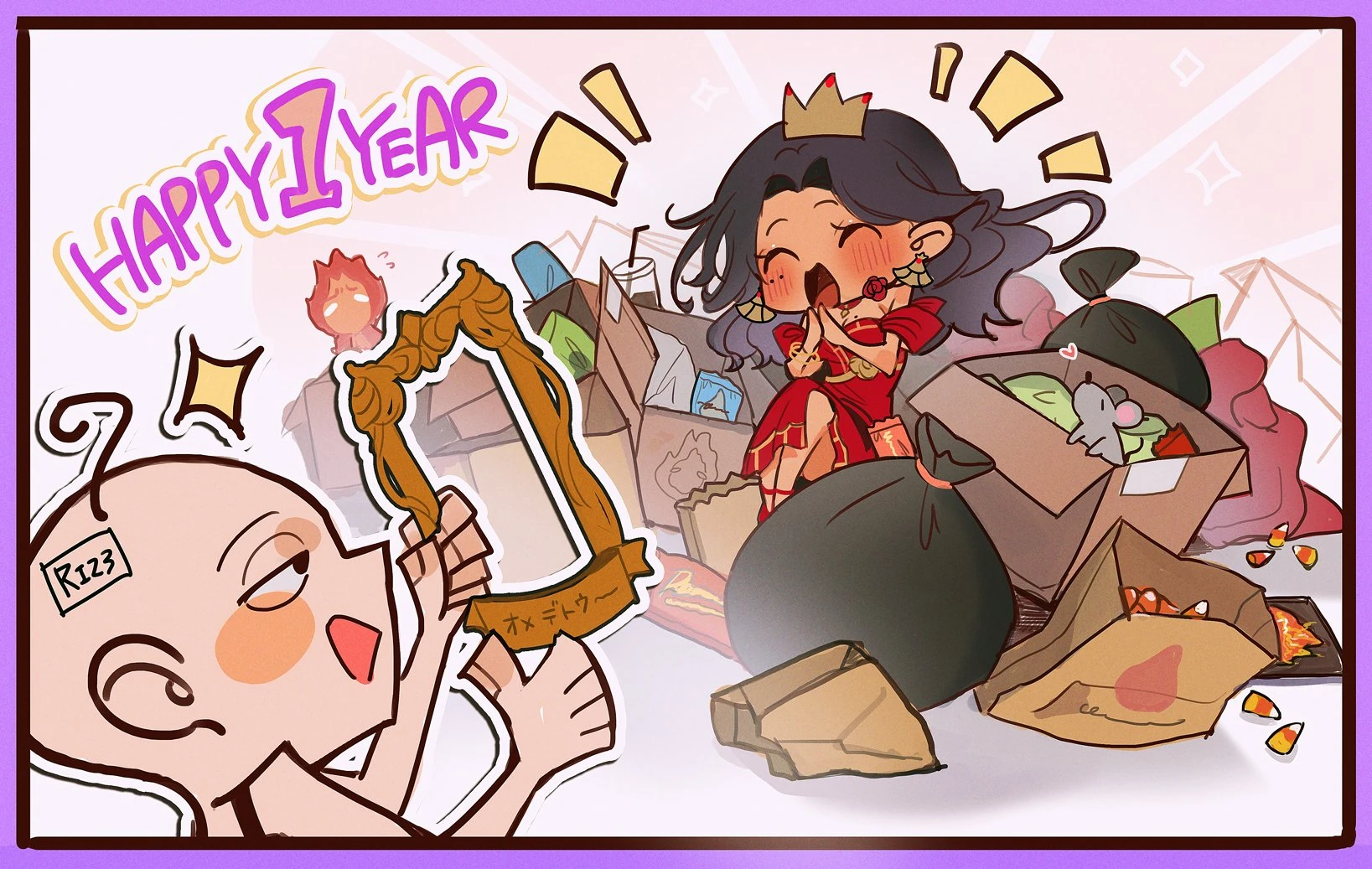 1st Anniversary Illustration by RIZ3