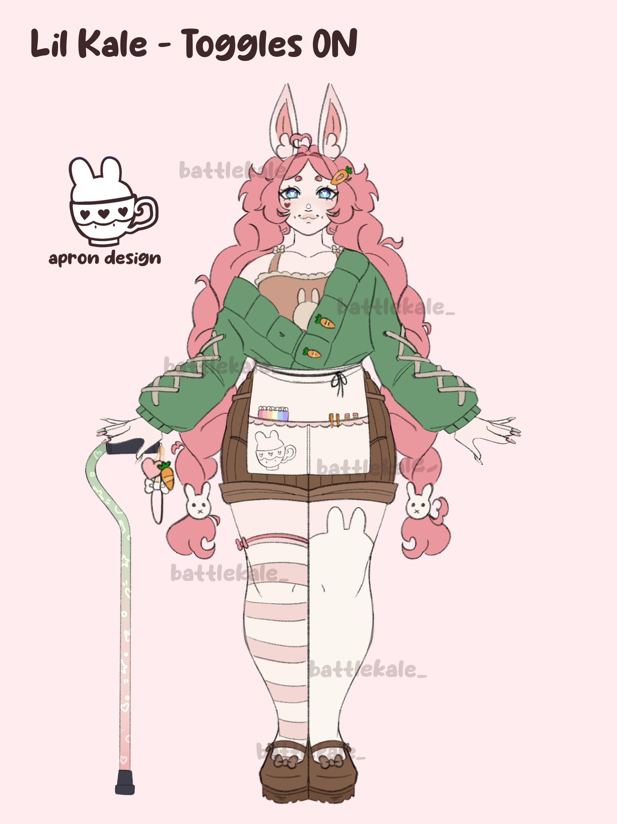 Battlekale's fourth design, the third iteration of "Lil Kale."