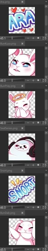 Bunny GIF Emotes 3 by LilythArts