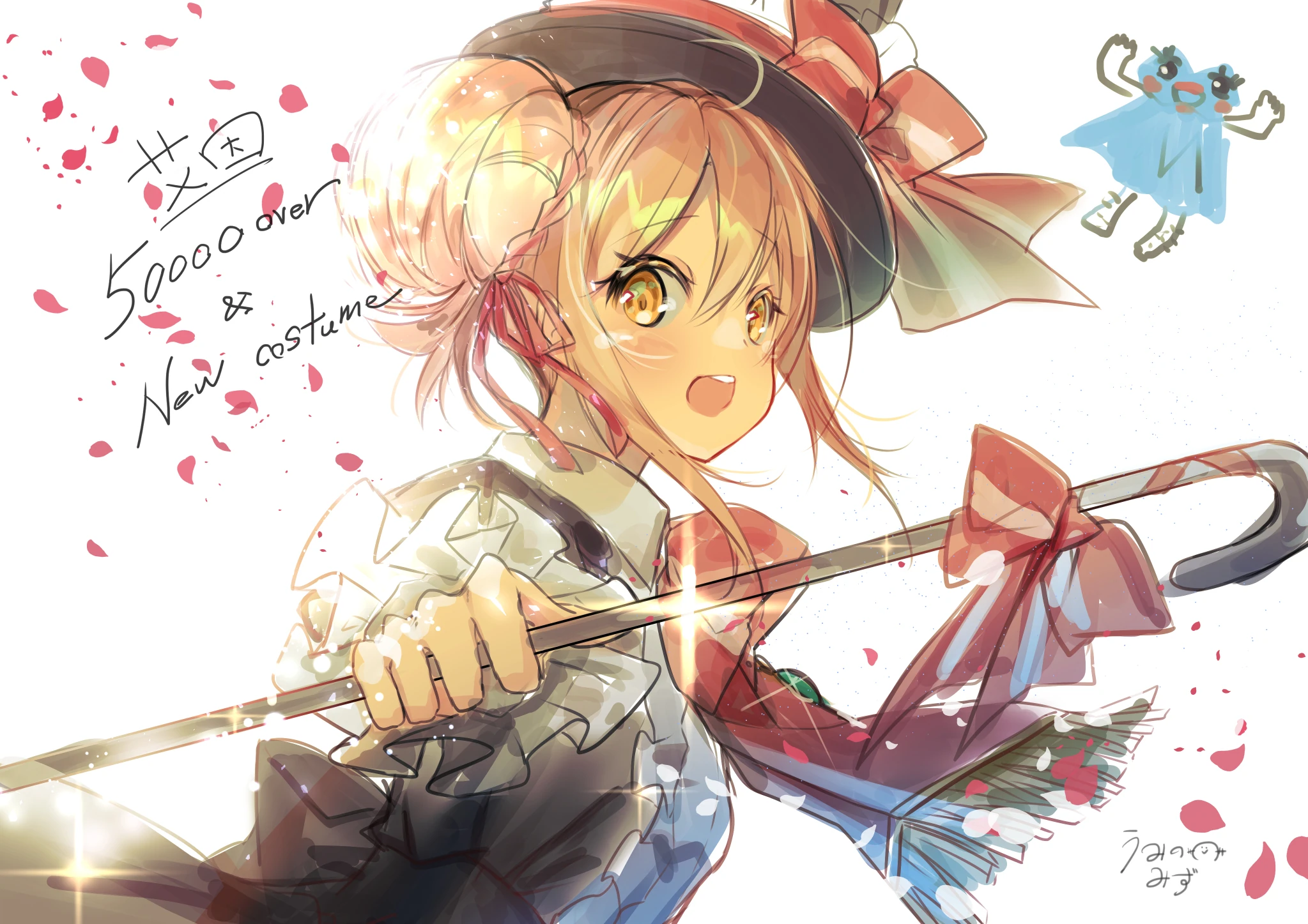 50,000 bilibili Followers and Magician Outfit Illustration<br>by Uminoriumu