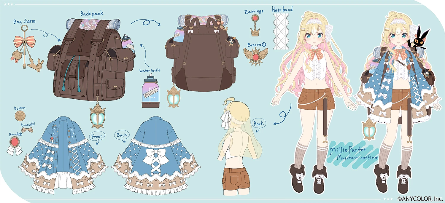 Multiverse Merchant Outfit Reference Sheet<br>by Fujimi Nanna