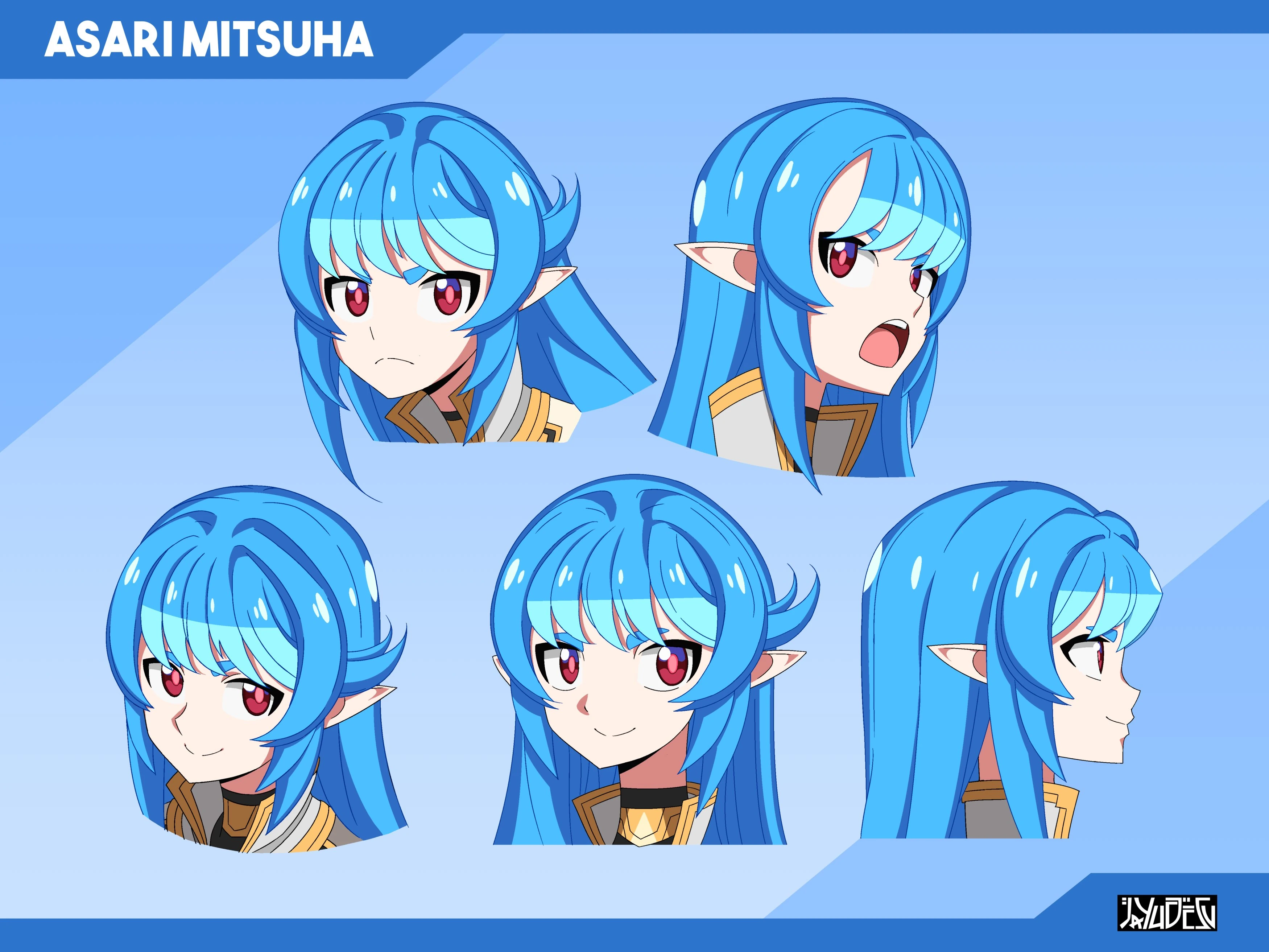 Animation model sheet by Jayu