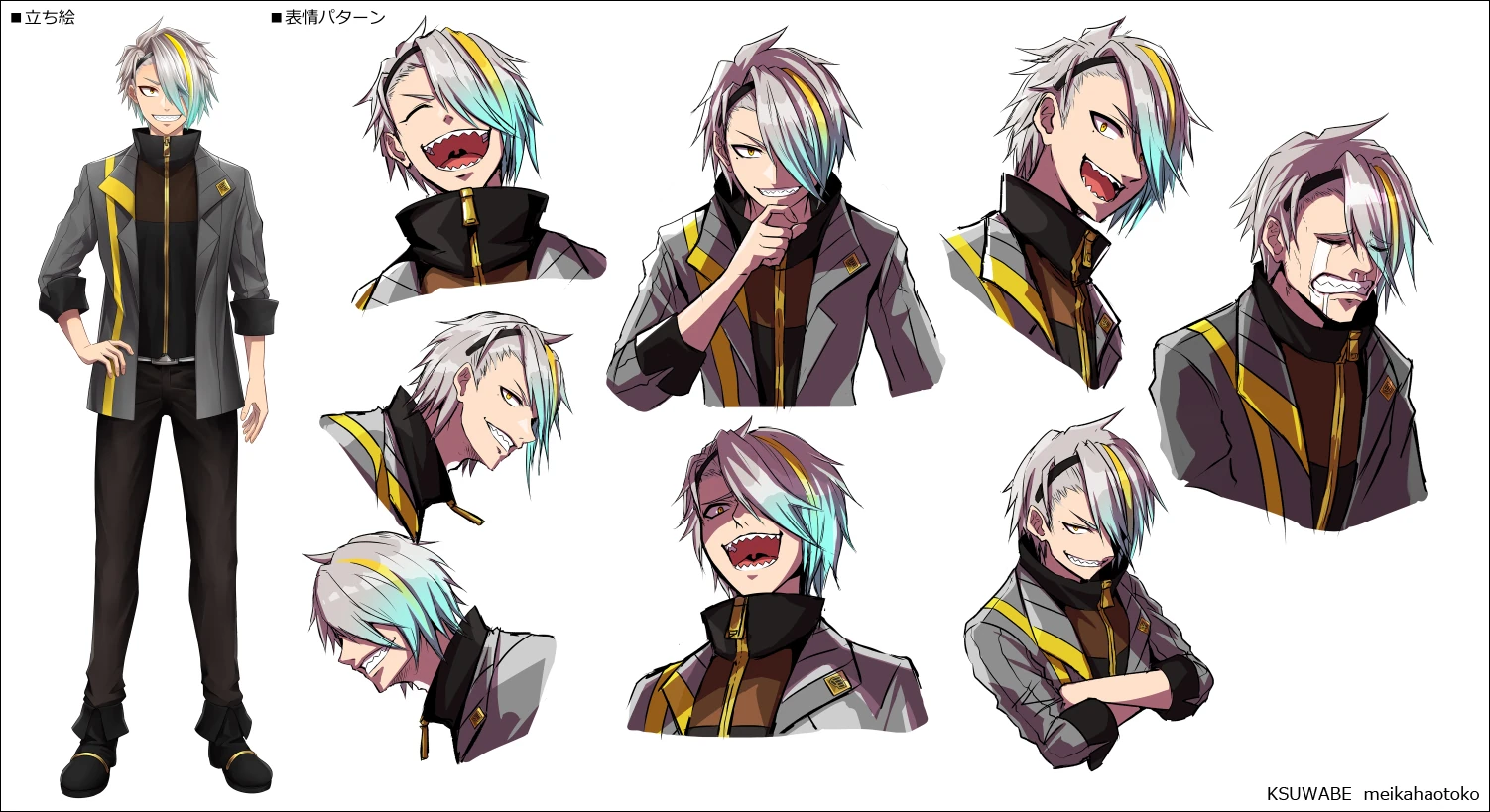 Full Body and Expressions Sheet