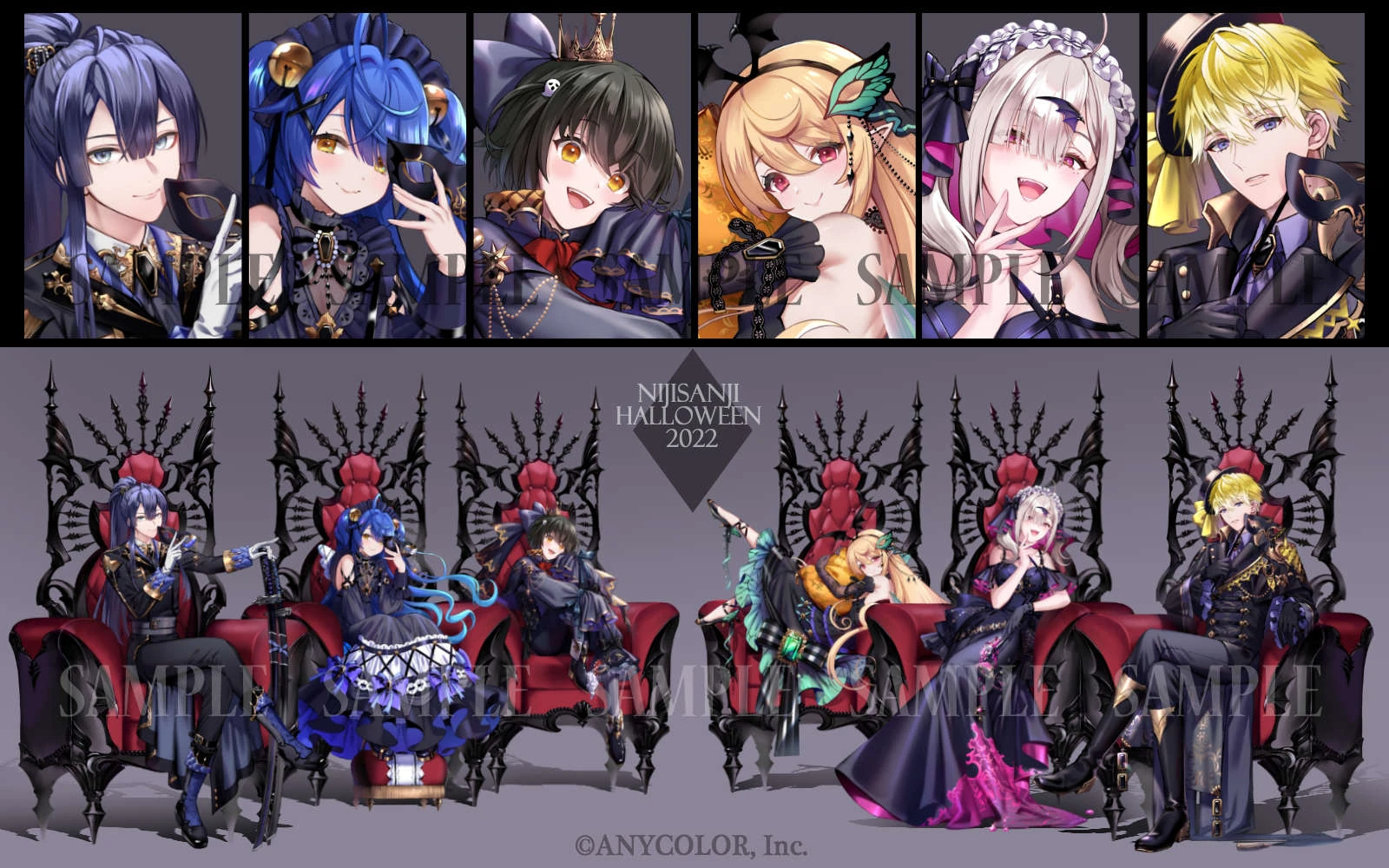 NIJISANJI Halloween 2022 Illustration<br>by KUON