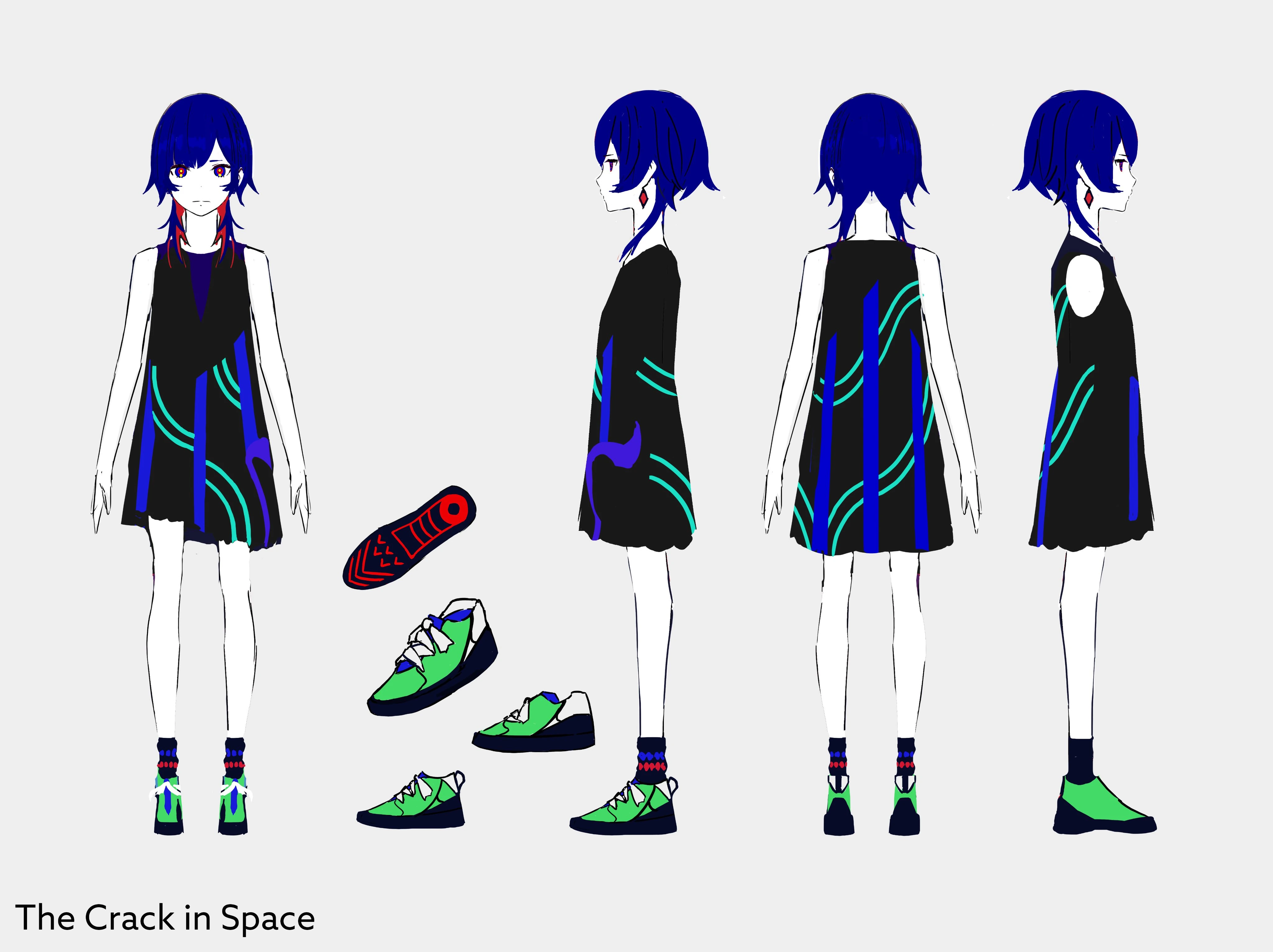 The Crack in Space Outfit Reference Sheet