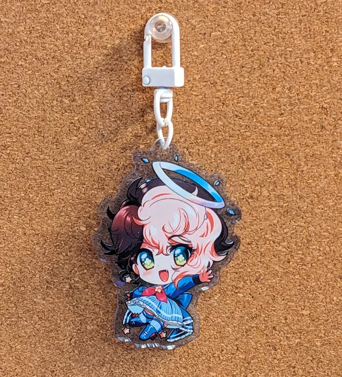 Rainy Translucent Acrylic Keychain<br>Art by PeechPenku