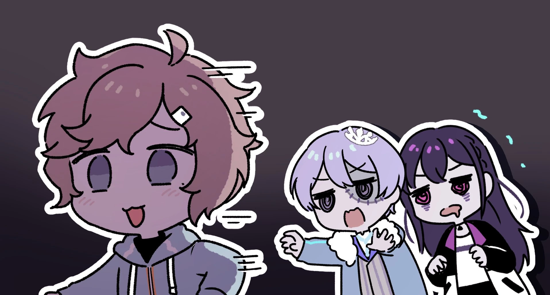 [[Shirayuki Reid]], Ichinose Uruha, and Kanae<br>by [https://x.com/Mono_mon__/status/1185300973511565312 MONO MON]