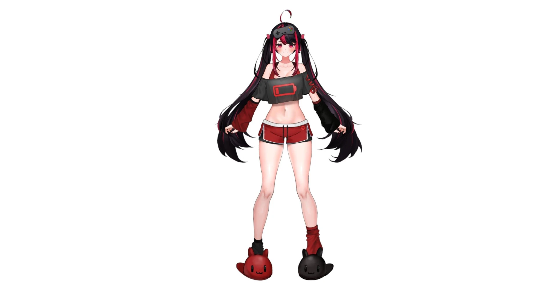 Aura's second outfit with twin tails