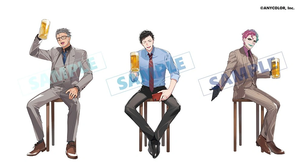 NIJISANJI “A drink after work” Goods Illustration<br>by Miwachichi