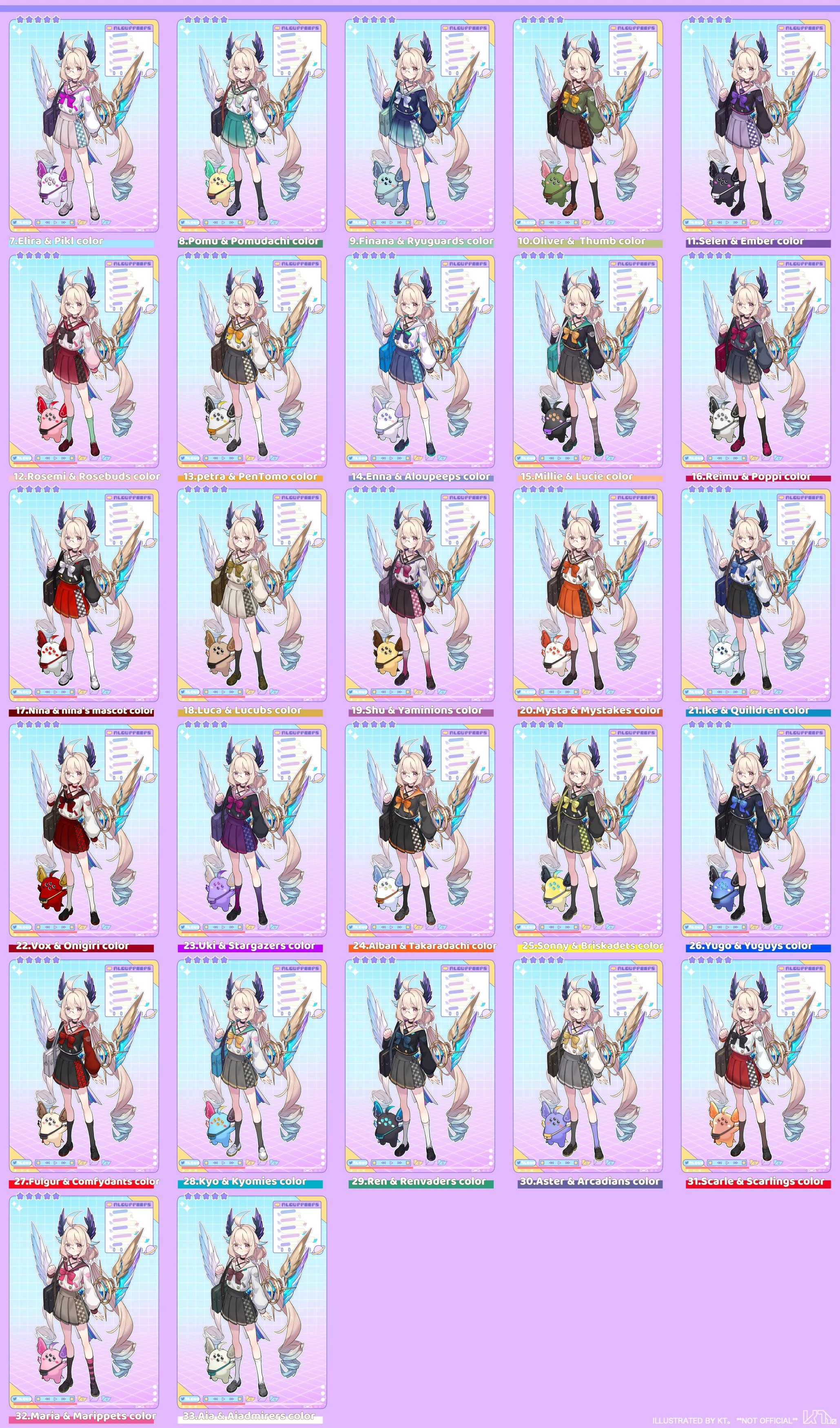 Color themes: NIJISANJI EN, Oliver Evans