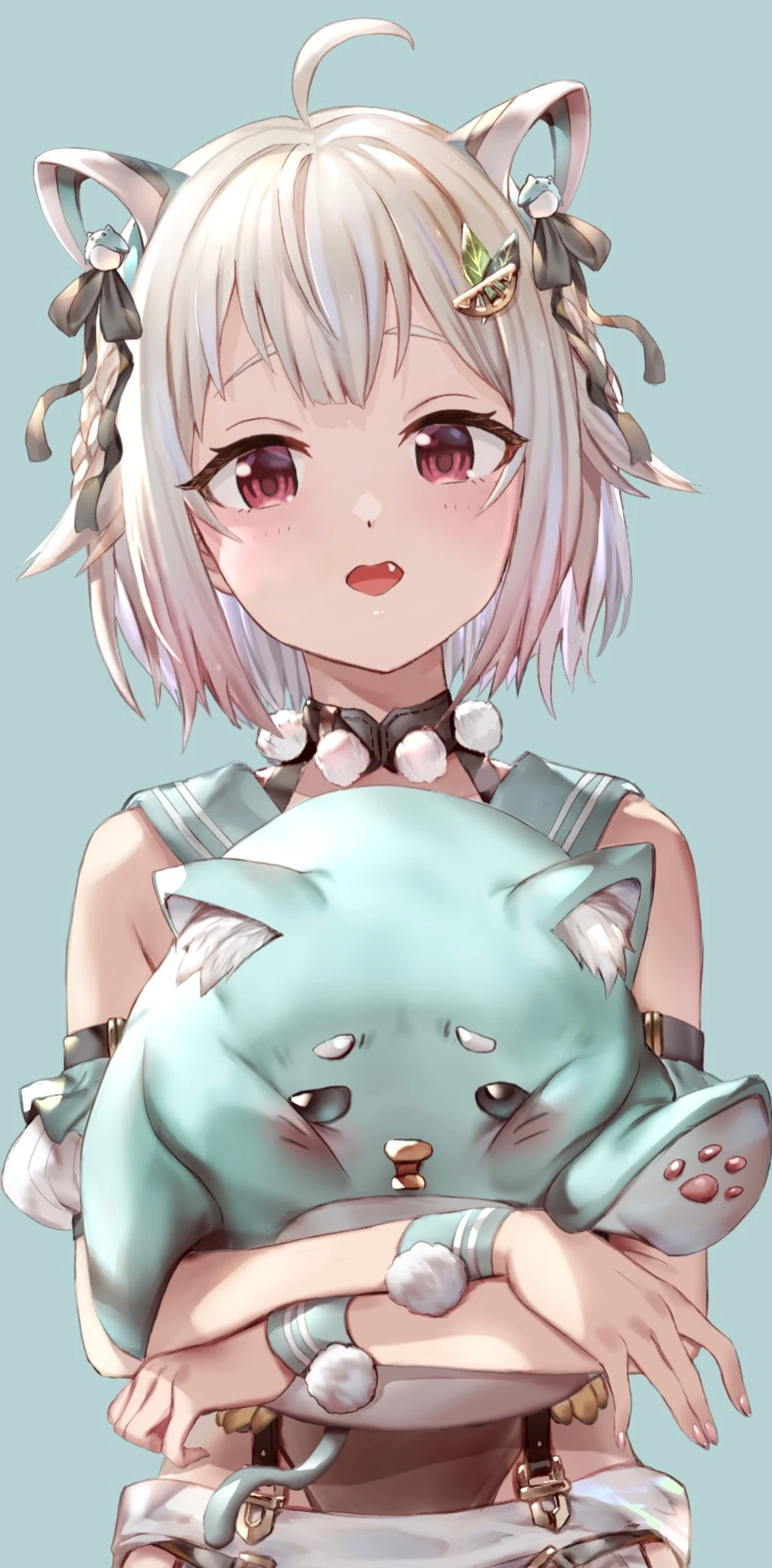 With Cat Ears and Nagatomo Plush