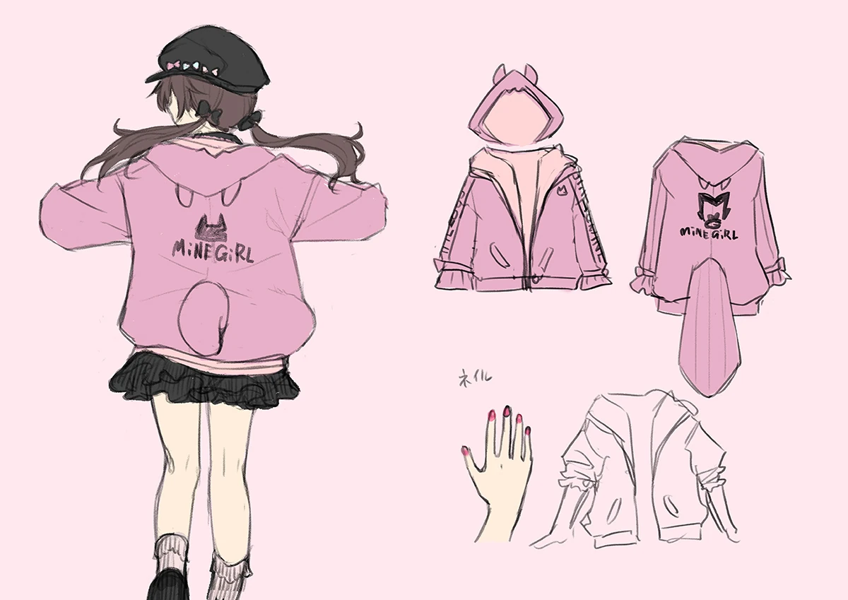 Fourth Costume Concept Illustration<br>by Minamura Haruki
