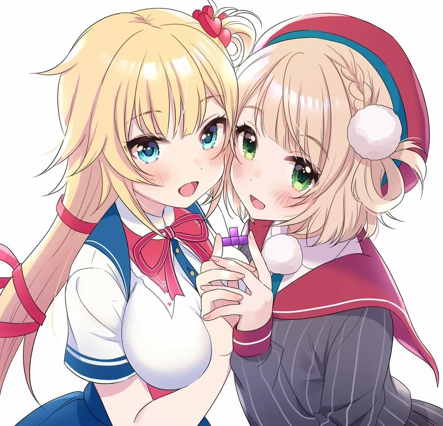 Akai Haato and Shigure Ui by Sabamisore