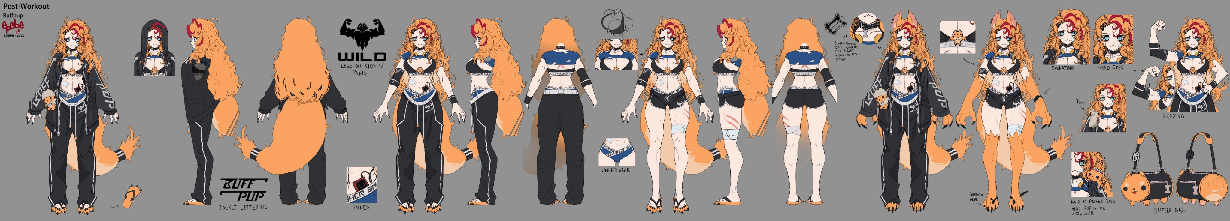 Buffpup's 'Wild Debut' 2025 Reference Sheet by @epebe_
