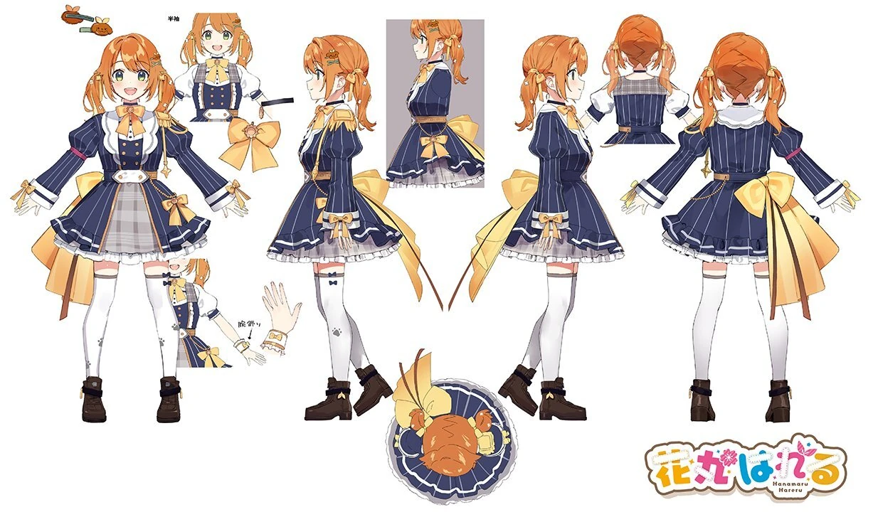 3D Stage Costume Reference Sheet