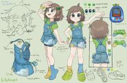 Design sheet for 2024 Live2D model by Girutea