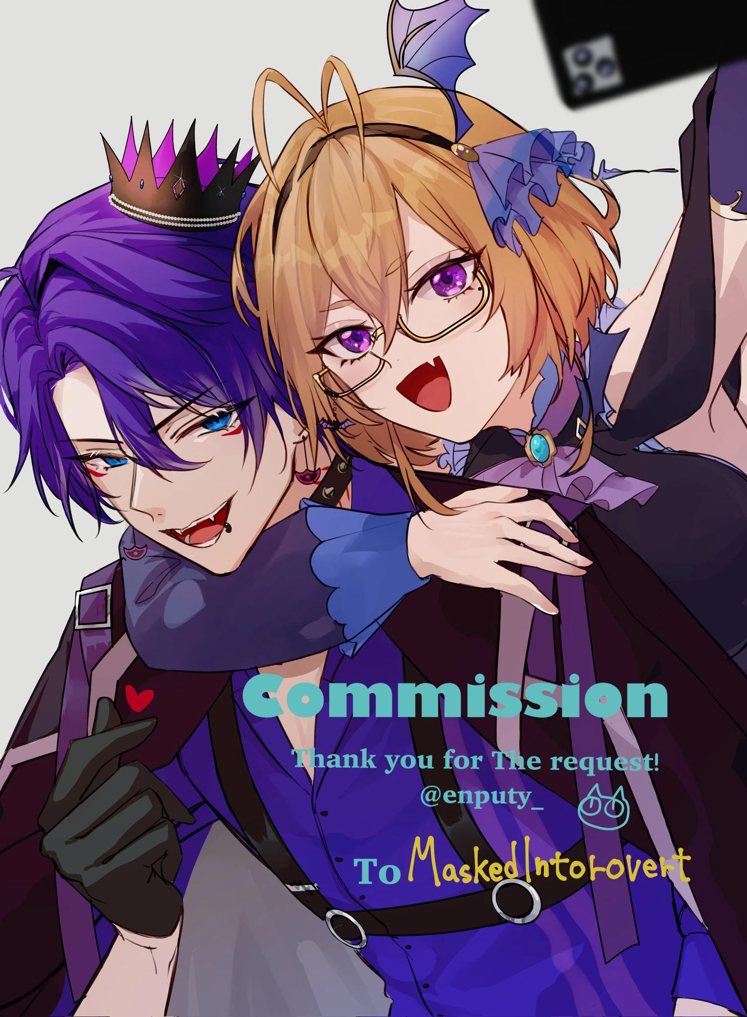 RiiKami and MaskedIntrovert by enputy_