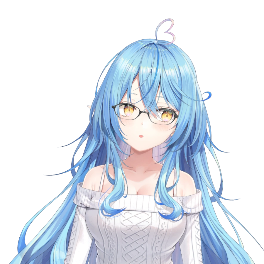 Shoulder Sweater and Glasses