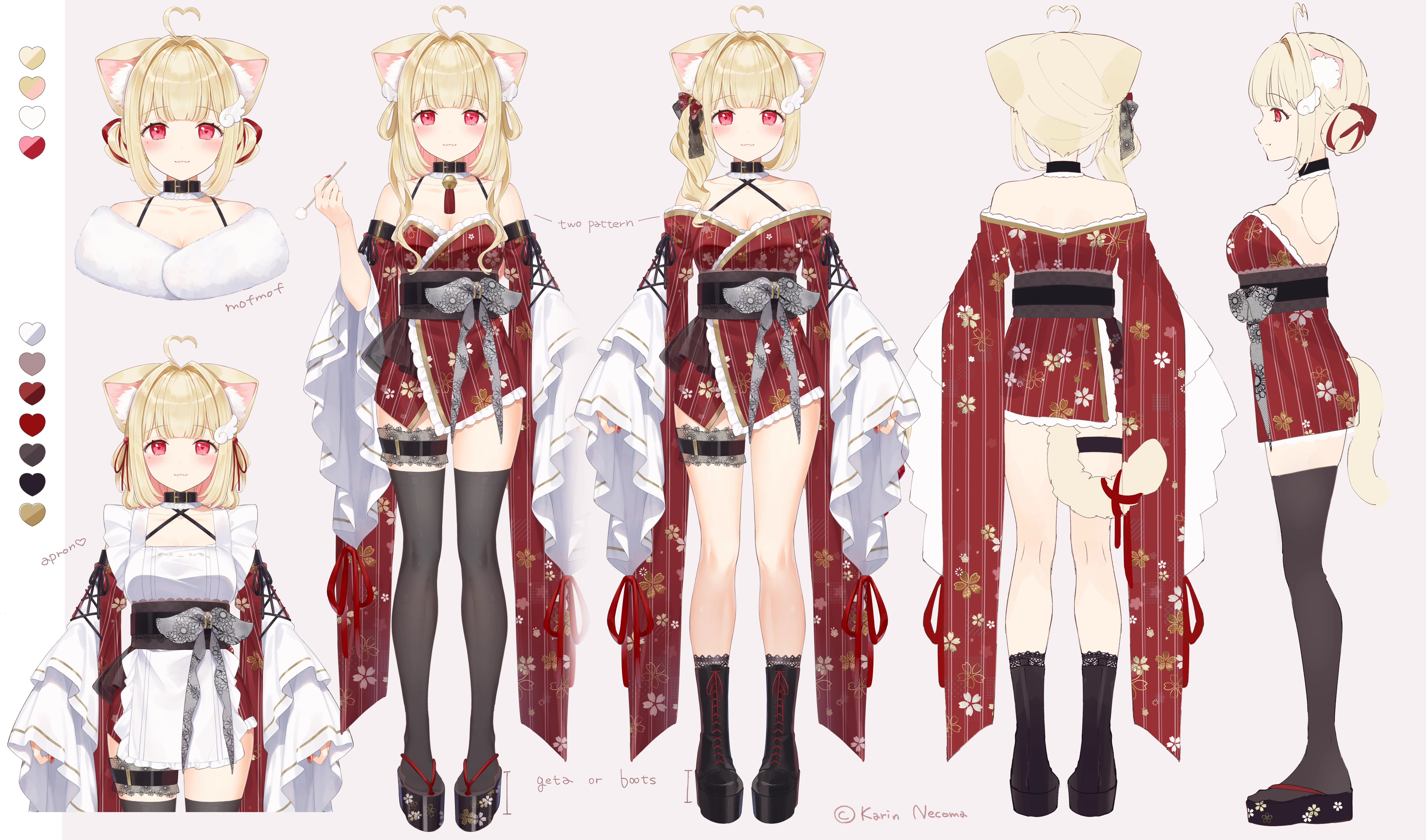 4th 2D Costume (Kimono) Reference Sheet