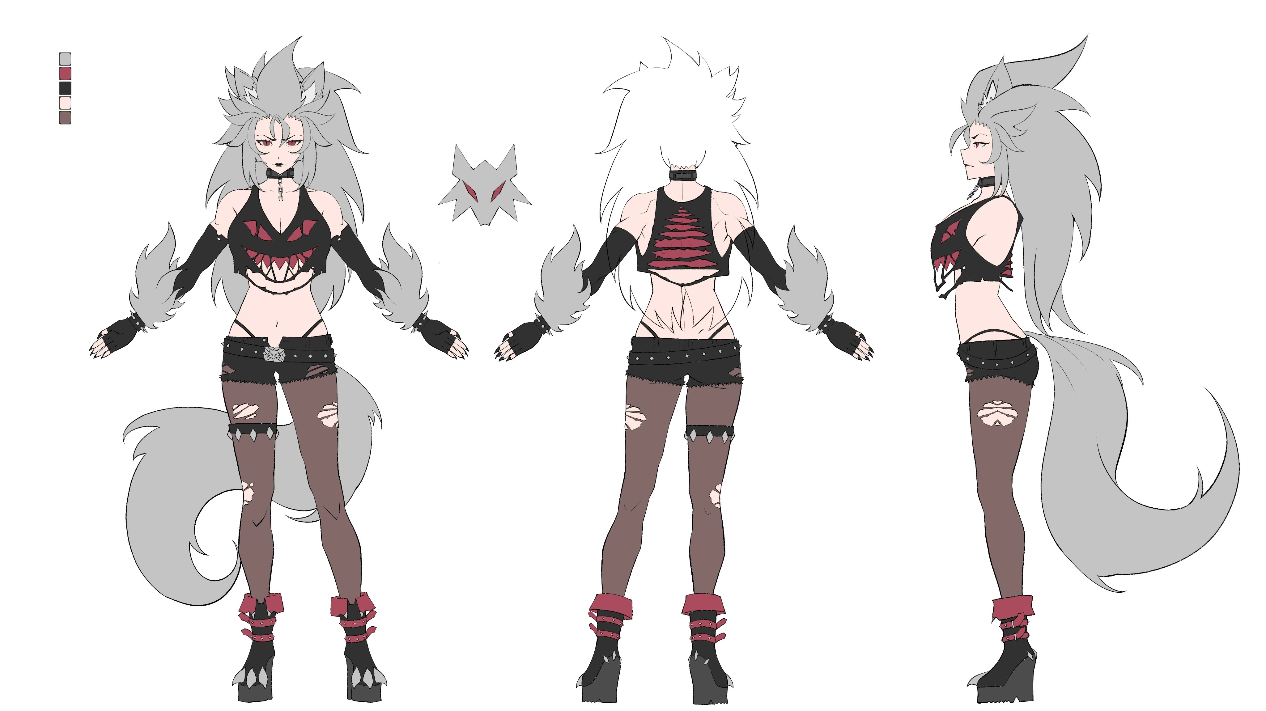 Wolftreya Halloween Outfit 3D (Cyber version) Concept art by KuroiEnpitsu