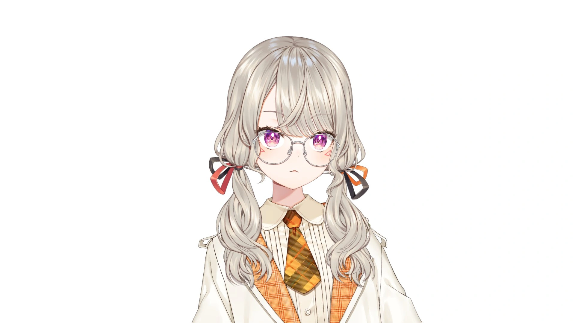 Detective Style Outfit with Glasses and Pigtails Hairstyle