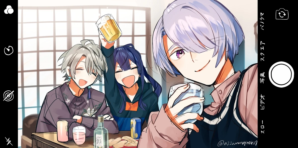 VΔLZ Online Drinking Party Illustration<br>by Ninahachi