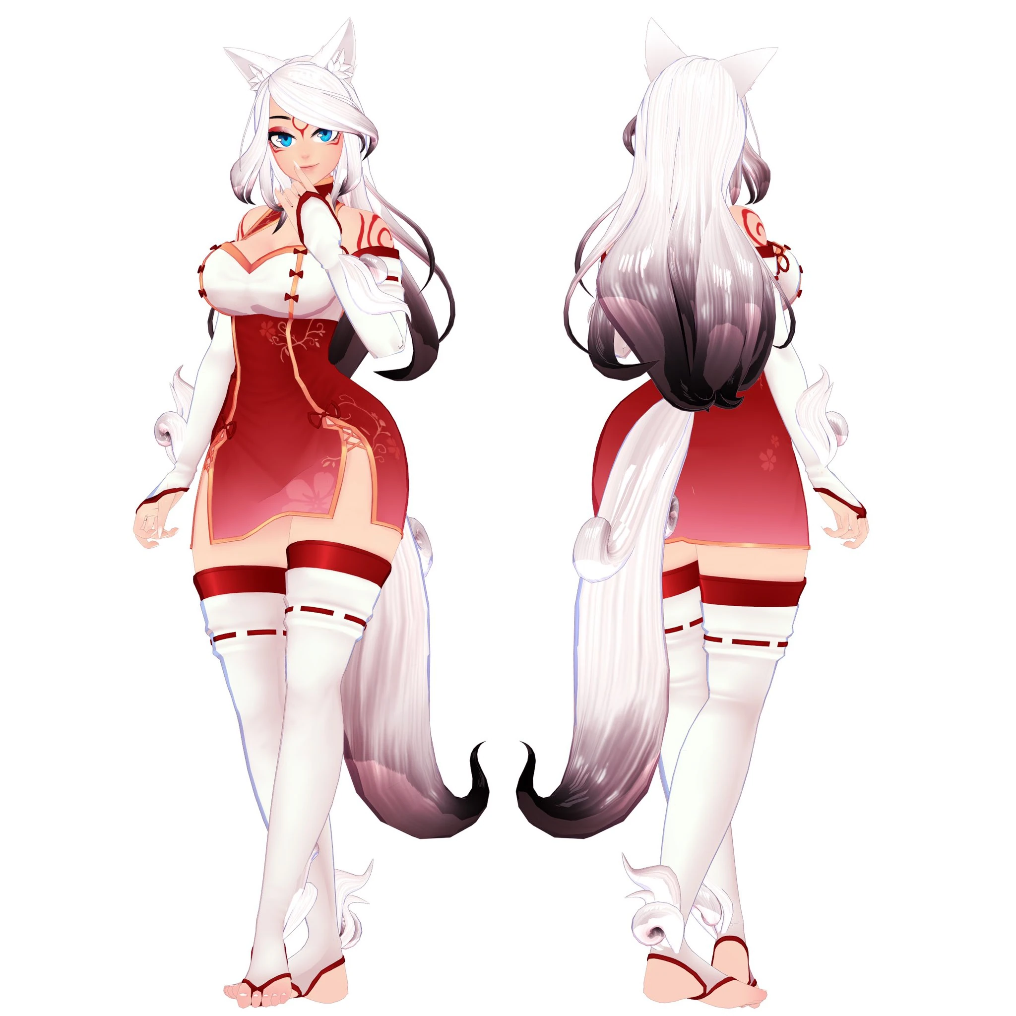 Silvervale's Okami model ref by jjinomu
