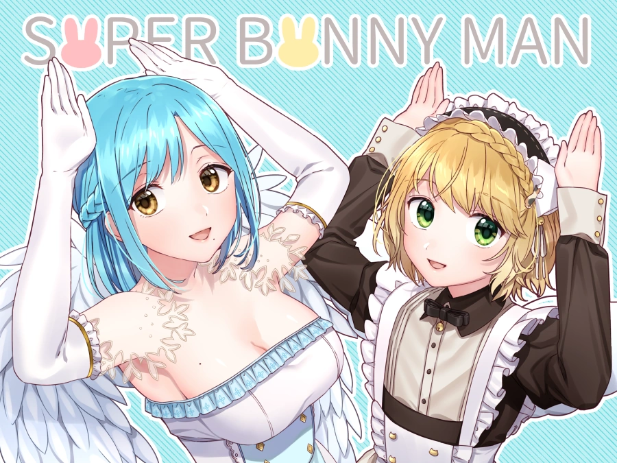 Wing Collaboration Super Bunny Man Illustration<br>by Kuriyama
