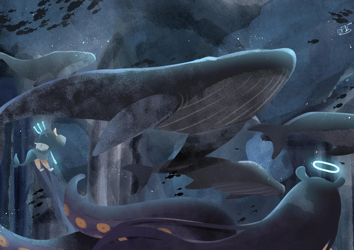 Gura and Ina Under the Sea<br>by Airani Iofifteen