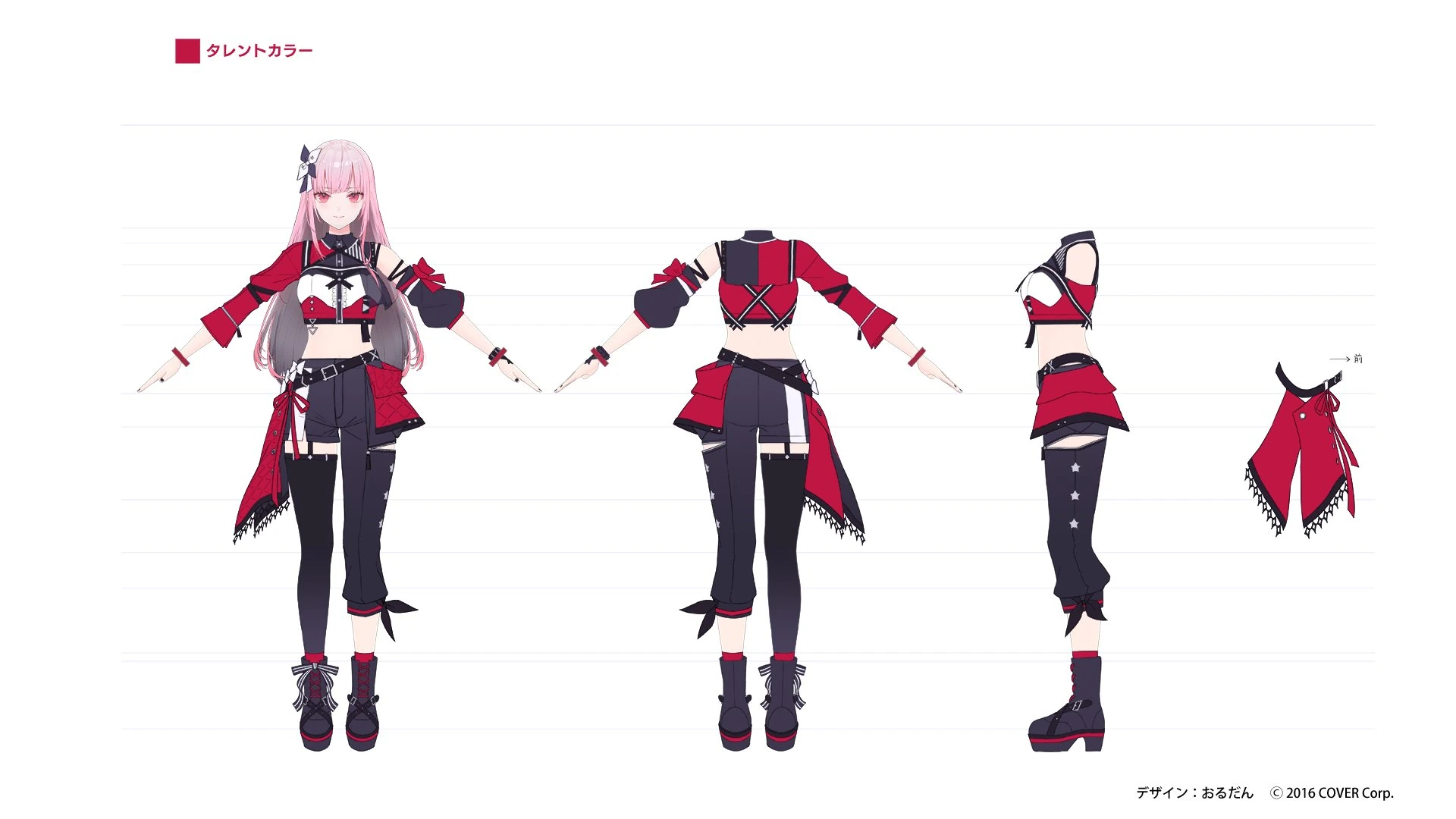 hololive 6th fes. Color Rise Harmony 3D Idol Costume Concept Illustration by Ordan