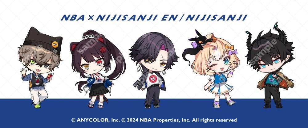 NBA x NIJISANJI NIJISANJI EN Collab SD Illustration<br>by Tama