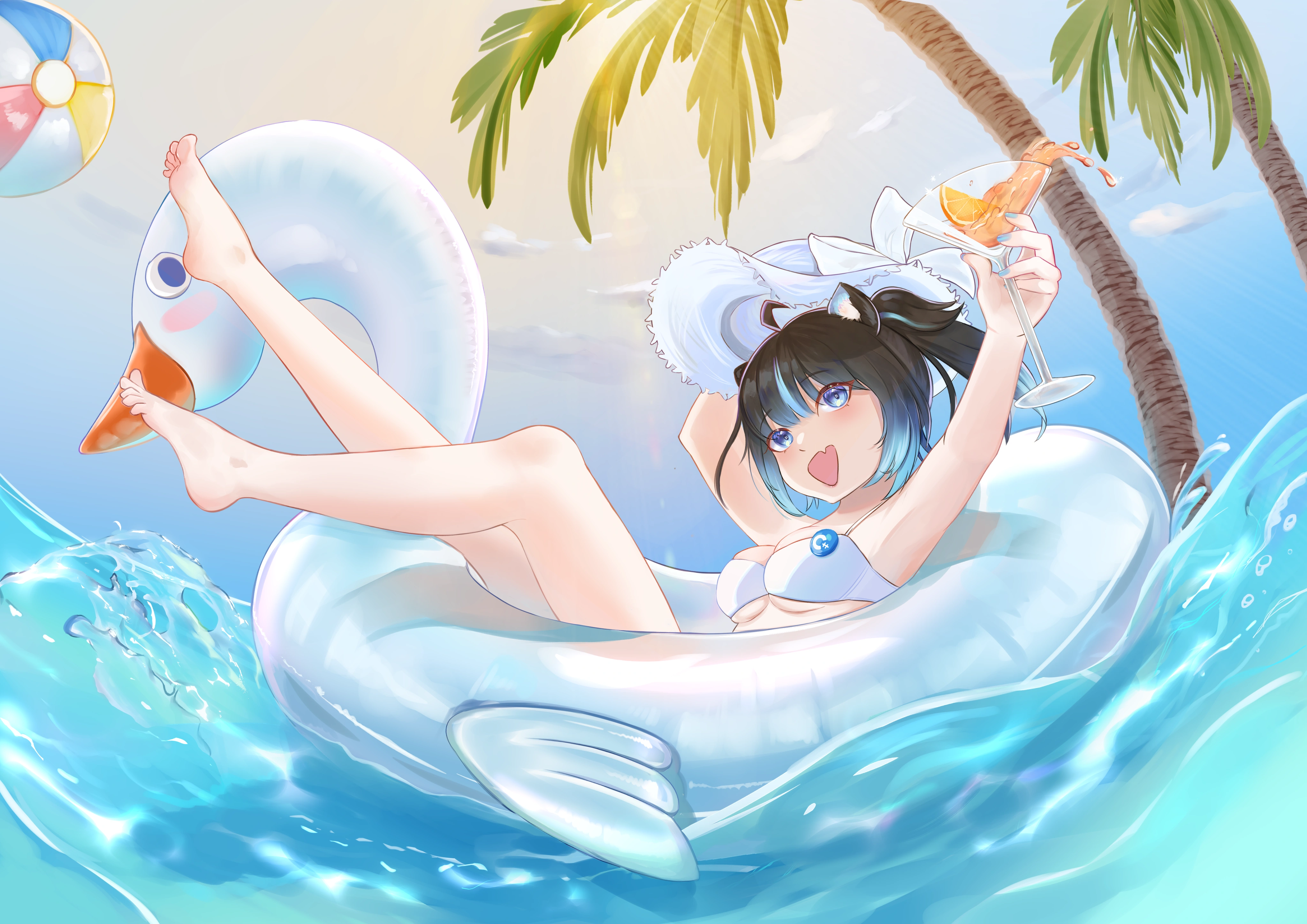 Cyan Splash art by @NivitheS
