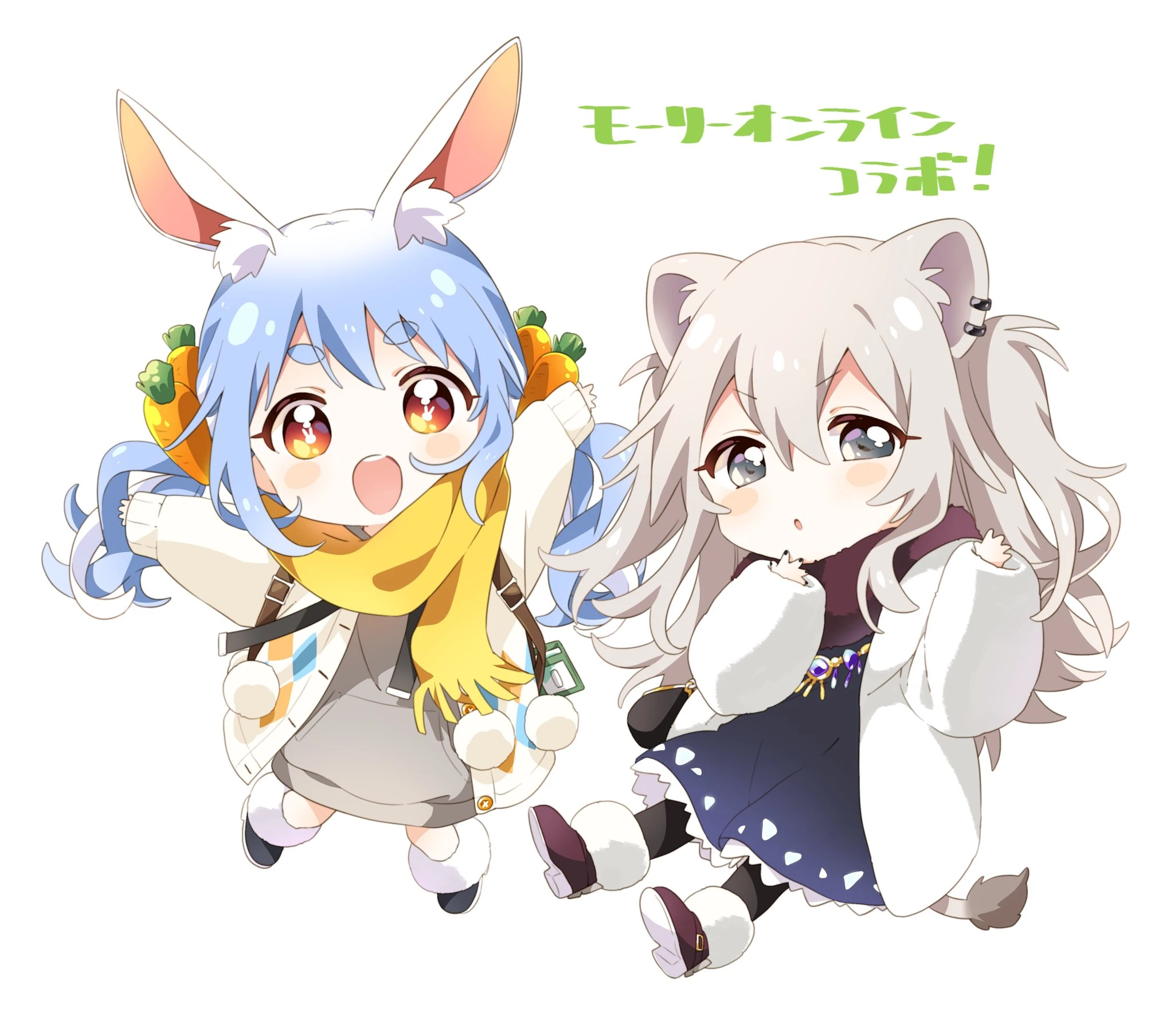 Usada Pekora and Shishiro Botan by Namori