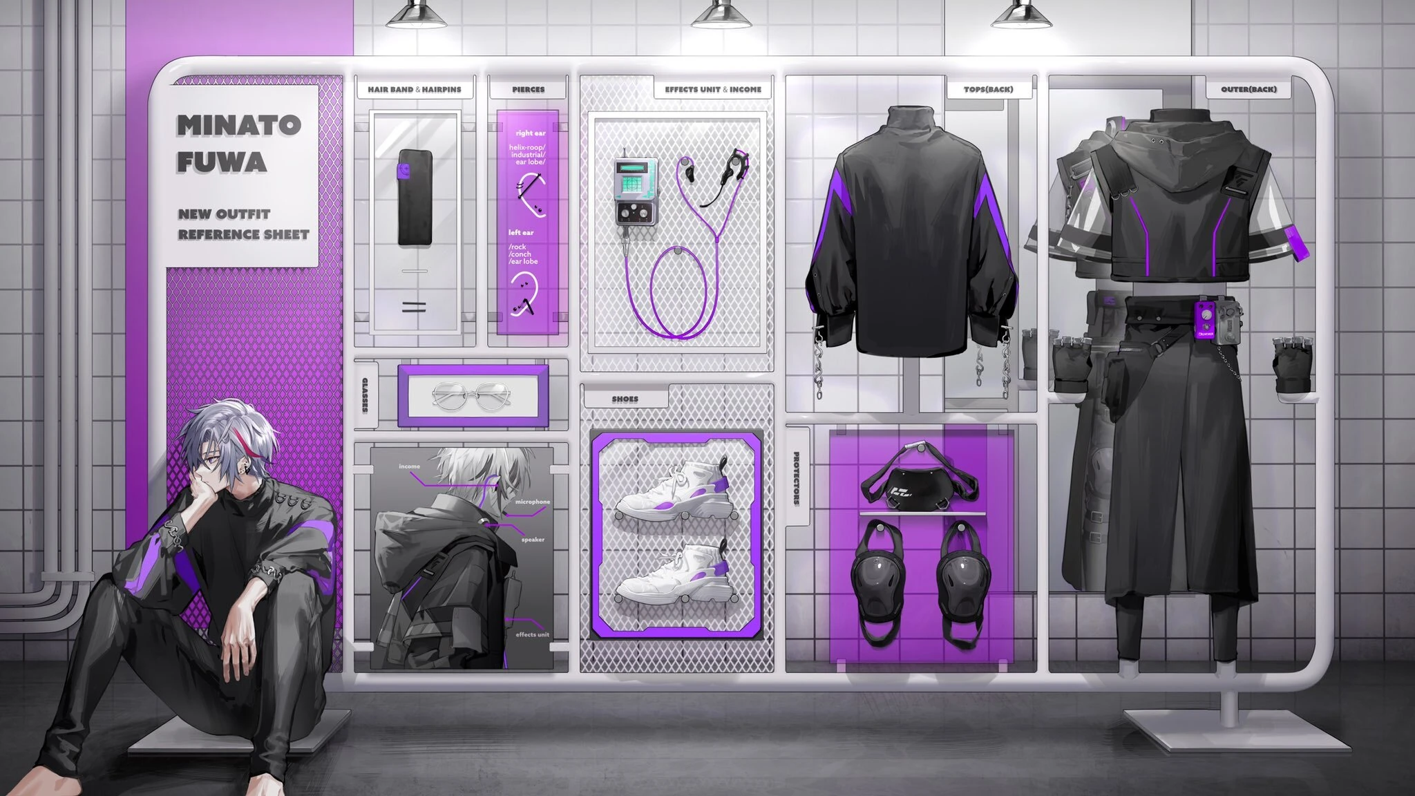 Gaming Outfit Reference Sheet