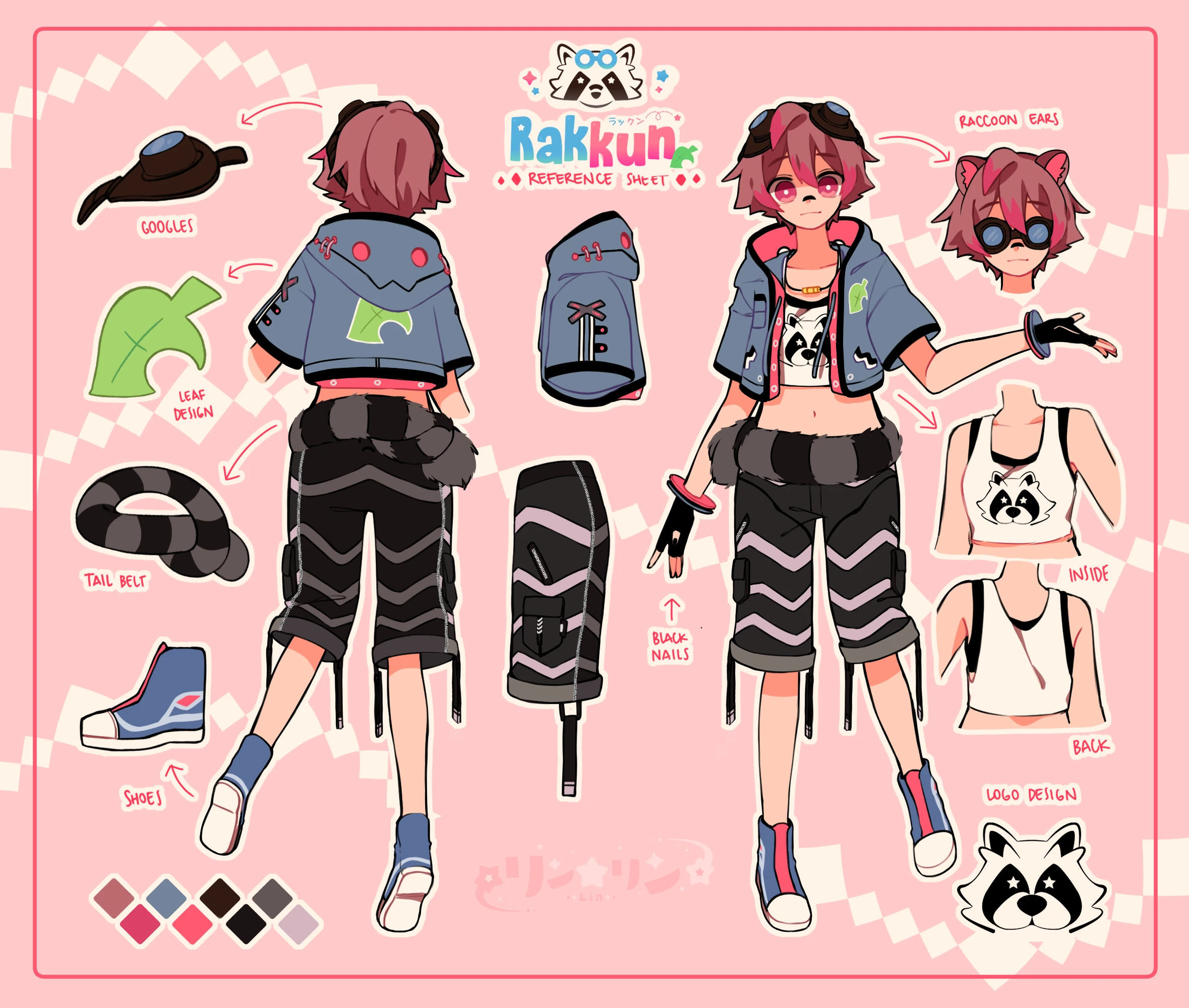 Reference sheet pt.1<br>by [https://twitter.com/linkaimane Lin Kaimane]