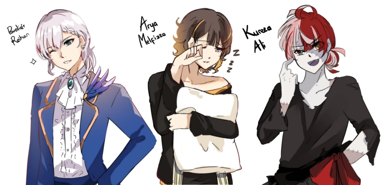 hololive ID Gen 2 Genderbend Version Illustration<br>by Airani Iofifteen