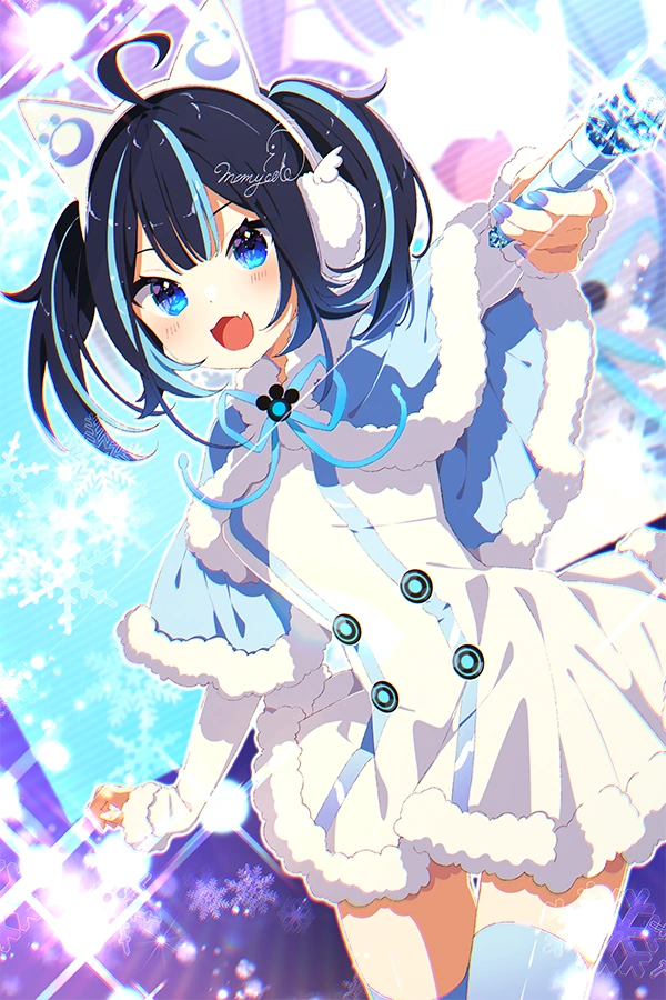 Cyan winter dress by @mamy6o6_