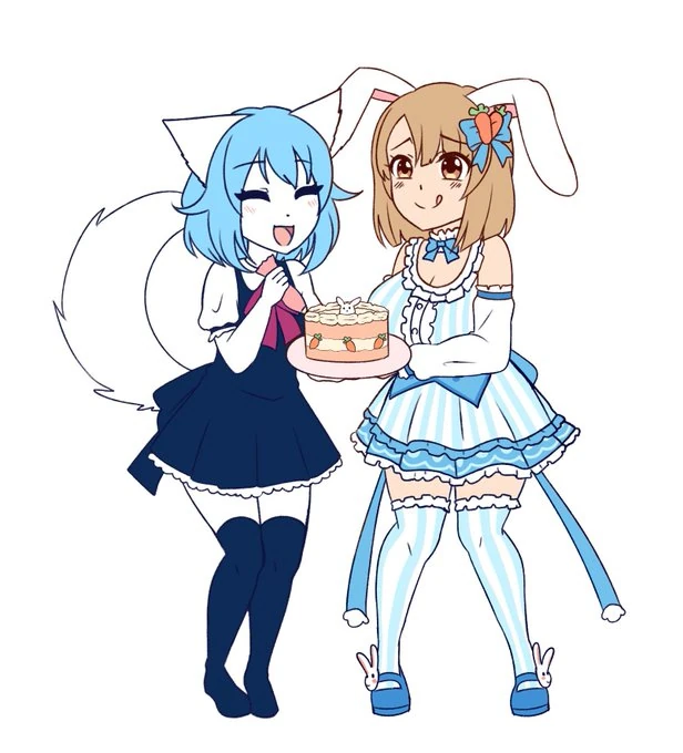 Wolfy and Bunny Gif