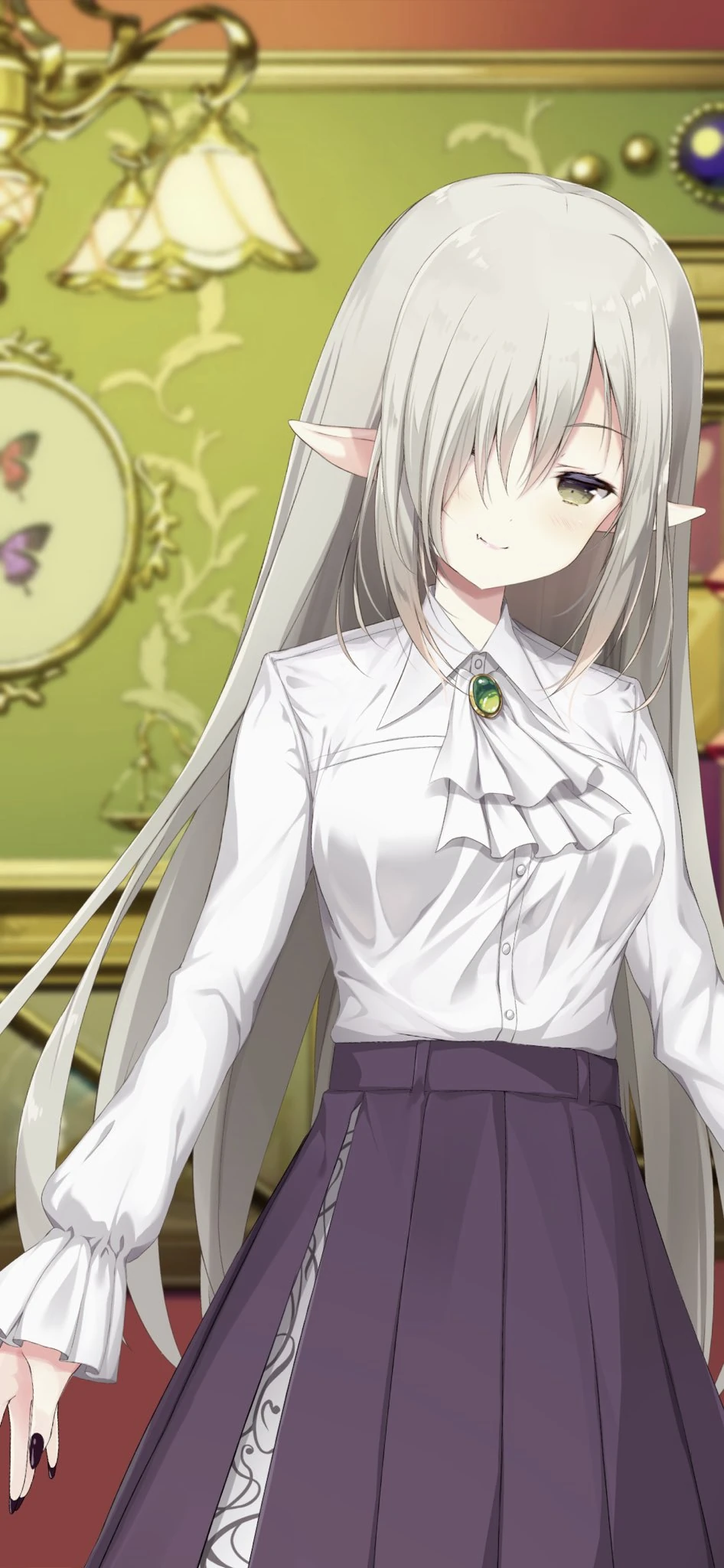 Adult Model With Long Hairstyle and Without Horns, Wings, and Coat