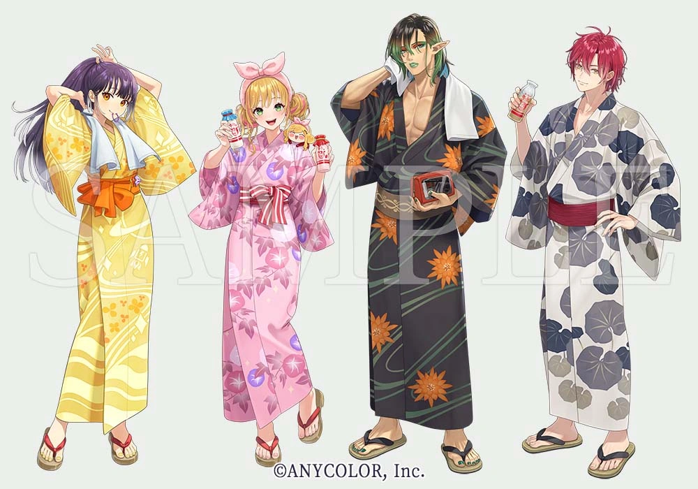 DMM Scratch x NIJISANJI Onsen Scratch Collab Illustration<br>by Otton