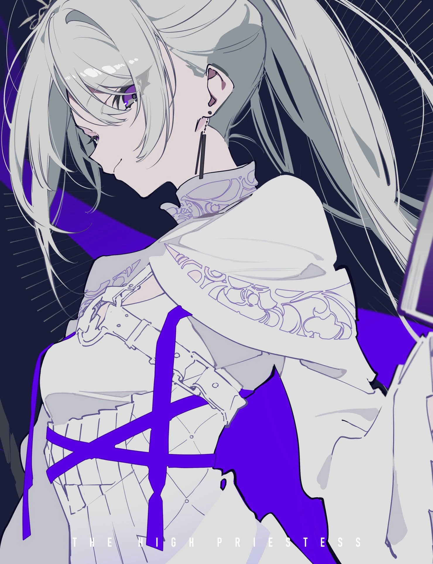 NIJISANJI Tarot - II. The High Priestess Illustration<br>by Kei Mochizuki