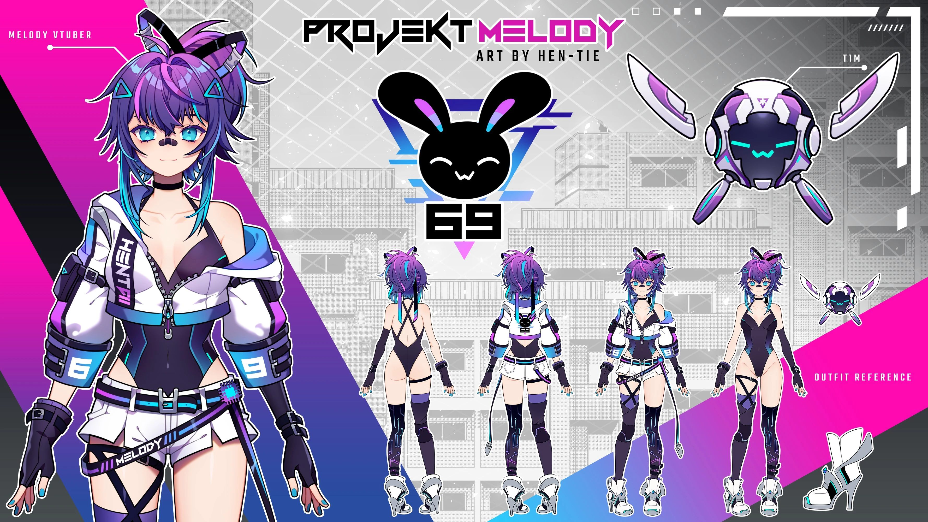 Live2D model ref sheet (by hen-tie)