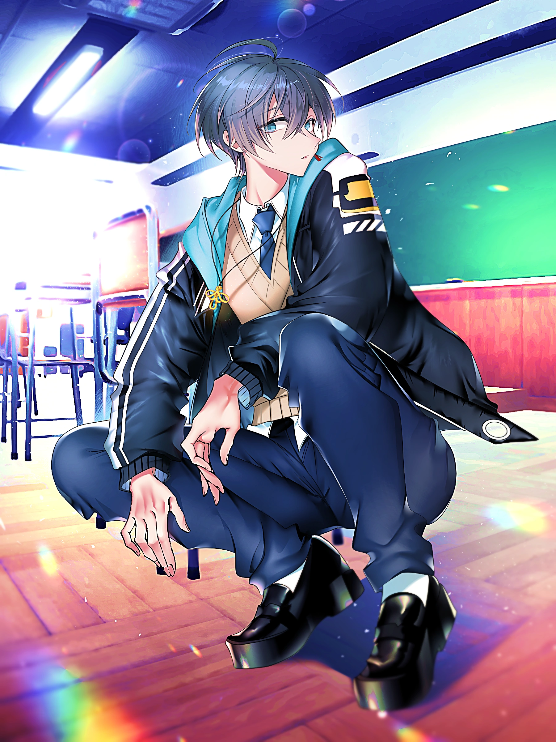 Yukimaru School Uniform Illustration by Asg_iori